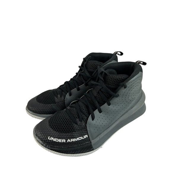 Under Armour Jet Sneakers HiTop 3022051-001 Black Gray Basketball Size: 10 - Picture 7 of 14